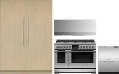 5 Piece Package Includes Refrigerator, Freezer, Range, Hood And Dishwasher
